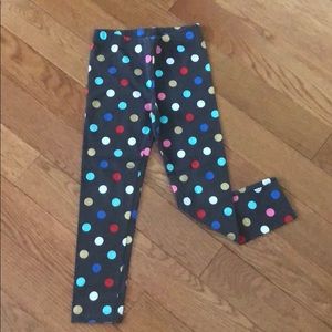 Carter’s, girly colorful dots leggings, size 5T
